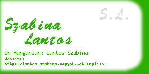szabina lantos business card